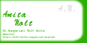 anita molt business card